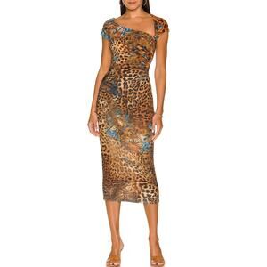 Chiara Boni La Petite Robe Animal Print Bodycon Dress Size 40